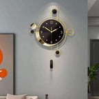 2025 Luxury Golden Wall Clock With Pendulum – Large Decorative Wall Hanging For Home Decor