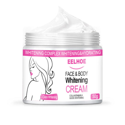 EELHOE Collagen Milk Body Lotion – Quick Whitening & Hydrating Cream For Face, Neck, Arms, Hands & Full Body