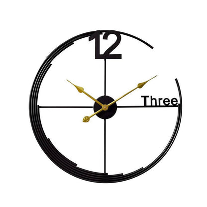 Nordic Luxury Metal Wall Clock – Unique Design Home Decoration Timepiece