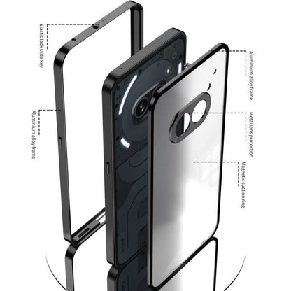Metal Elastic Buckle Design Phone Case For Nothing Phone 3A/2A – High-Quality Anti-Fall Acrylic Back Cover