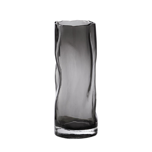 Creative Pleated Glass Vases – Twisted Pattern Decorative Vases For Living Room