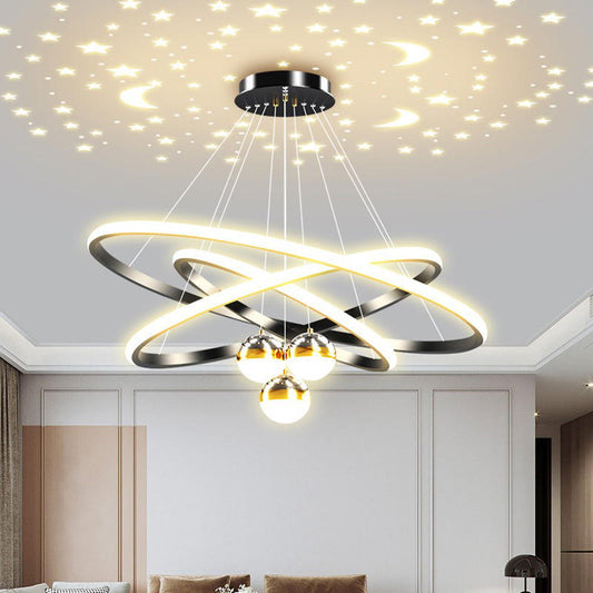 Modern Minimalist LED Pendant Light – Nordic Starry Sky Chandelier For Living, Dining & Bedroom
