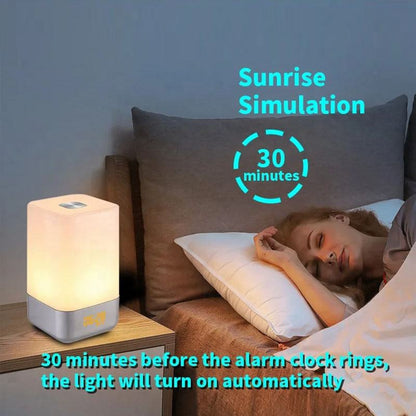 2026 Best Selling Sunrise Alarm Clock | Nature Sound Wake-Up Alarm With Snooze & LED Night Light | Digital Table Clock For Bedroom