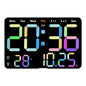Modern Large LED Digital Alarm Clock – Silent Square Wall Clock with Week Display
