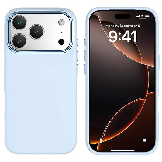 2025 New iPhone 17 Air & Pro Max Case – Metal Frame Liquid Silicone Mobile Cover