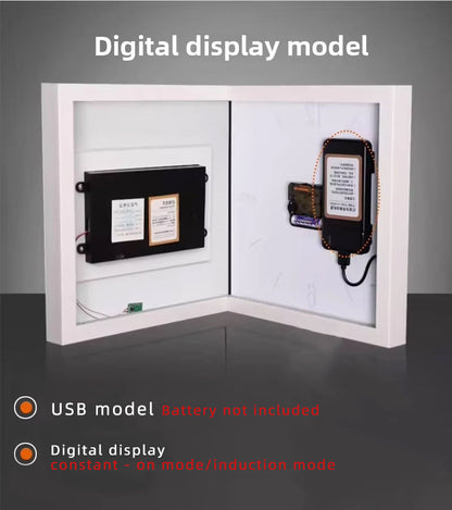 Silent Double-Sided Acrylic Wall Clock – USB Digital Needle Display For Home Decor
