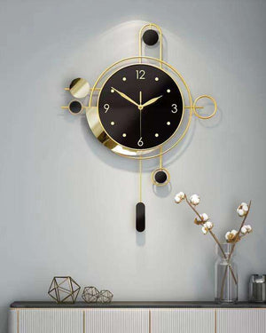 2025 Luxury Golden Wall Clock With Pendulum – Large Decorative Wall Hanging For Home Decor