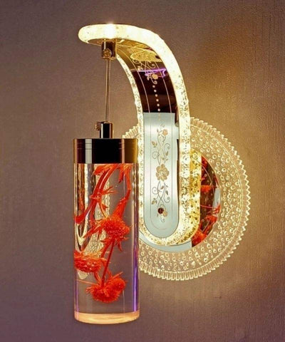 12W LED Indoor Wall Lamp – Real Flower Decorative Light For Bedroom, Living Room & Stairs