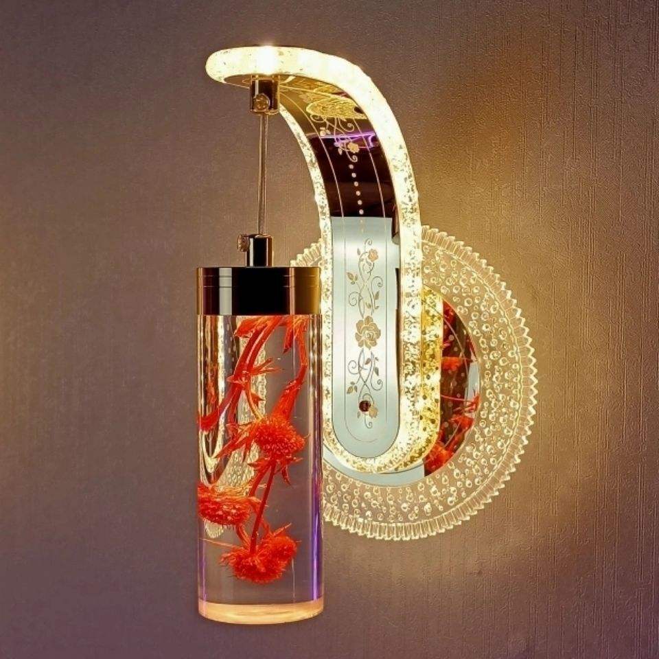 12W LED Indoor Wall Lamp – Real Flower Decorative Light For Bedroom, Living Room & Stairs