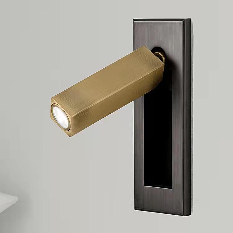 3W LED Rotatable Wall Lamp – Modern Embedded Reading Light For Bedroom & Hotel Rooms