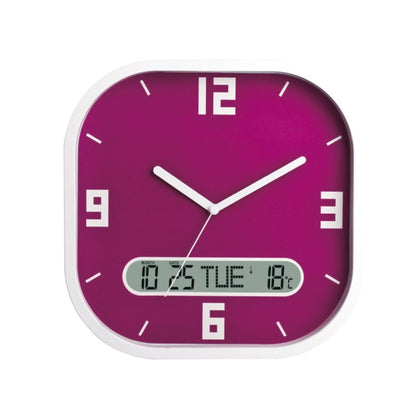 10-Inch Square Analog & Digital Wall Clock | Plastic LCD Display Clock With Date, Year & Temperature | Europe Market Bestseller