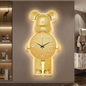 Modern Creative Bear Clock Wall Lamp – Quartz Silent Display Decorative Wall Clock For Living Room