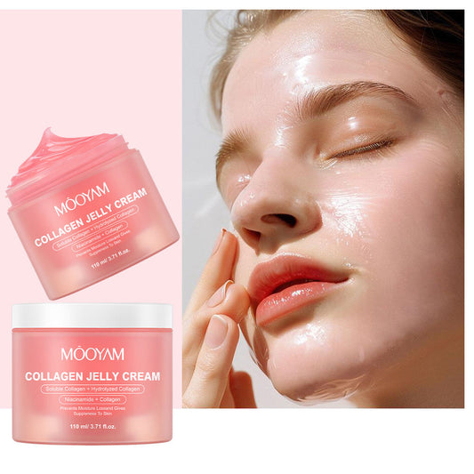 Custom Glowing Lightening Face Cream – Overnight Collagen & Niacinamide Jelly Moisturizer