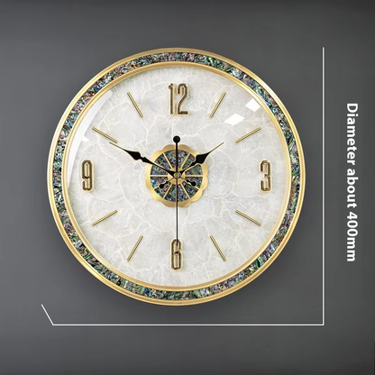 Modern Luxury European Wall Clock – Scandinavian Mute Quartz Metal Clock With Brass Hands