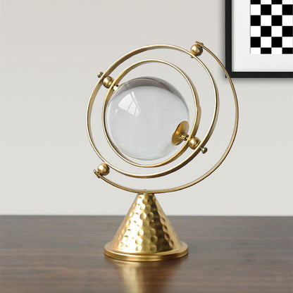 Luxury Crystal Glass Ball – Modern Nordic Table Ornament & Gold Home Decoration Accessory