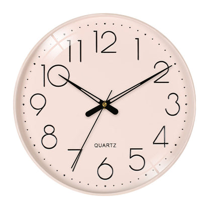 Custom 12-Inch Silent Quartz Wall Clock – Simple 3D Plastic Decorative Promotional Clock
