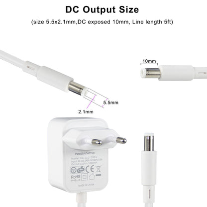 5V 2A Power Adapter – 12V DC Charger With 3.5x1.35mm Plug, 10W France Supply
